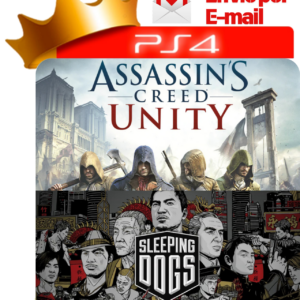 Capa Assassin’s Creed Unity + Sleeping Dogs para PS4 - O Rei dos Games