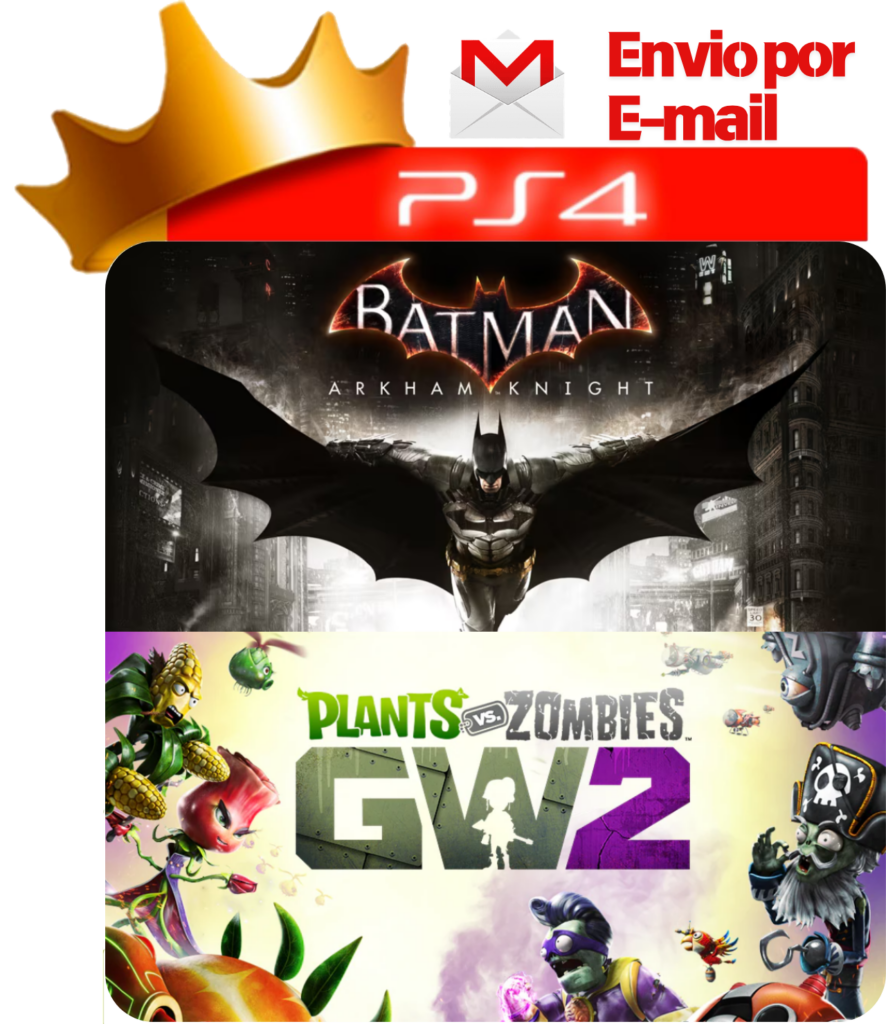 Capa Batman Arkham Knight + Plants vs. Zombies: Garden Warfare 2 para PS4 - O Rei dos Games