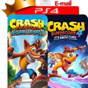 Capa Crash Bandicoot N. Sane Trilogy + Crash Bandicoot 4: It's About Time para PS4 - O Rei dos Games