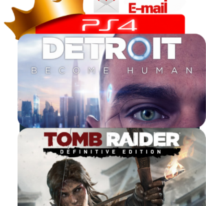 Capa Detroit: Become Human + Tomb Raider: Definitive Edition para PS4 - O Rei dos Games
