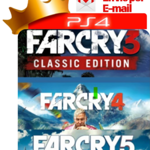 Capa Far Cry 3 + Far Cry 4 + Far Cry 5 para PS4 - O Rei dos Games