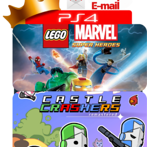 Capa LEGO Marvel Super Heroes + Castle Crashers Remastered para PS4 - O Rei dos Games