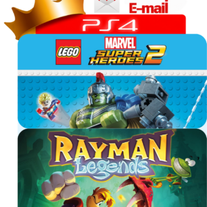 Capa LEGO Marvel Super Heroes 2 + Rayman Legends para PS4 - O Rei dos Games