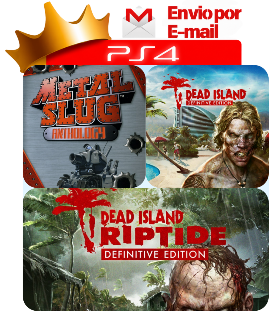Capa Metal Slug Anthology + Dead Island: Definitive Edition + Dead Island Riptide: Definitive Edition para PS4 - O Rei dos Games