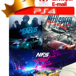 Capa Need for Speed + Need for Speed Heat + Need for Speed Rivals para PS4 - O Rei dos Games