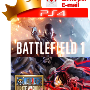 Capa One Piece Pirate Warriors 4 + Battlefield 1 para PS4 - O Rei dos Games