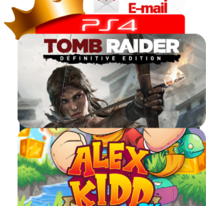 Capa Tomb Raider: Definitive Edition + Alex Kidd in Miracle World DX para PS4 - O Rei dos Games