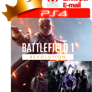 Capa Resident Evil 6 + Battlefield 1 Revolution para PS4 - O Rei dos Games