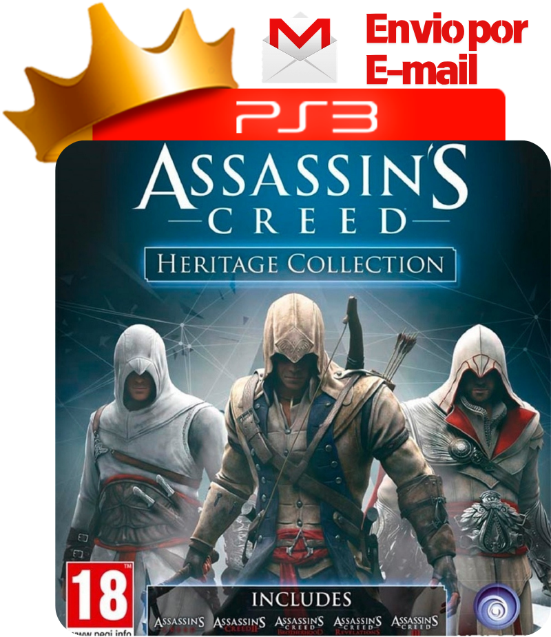 Capa de Assassin's Creed Heritage Collection para PS3 — O Rei dos Games