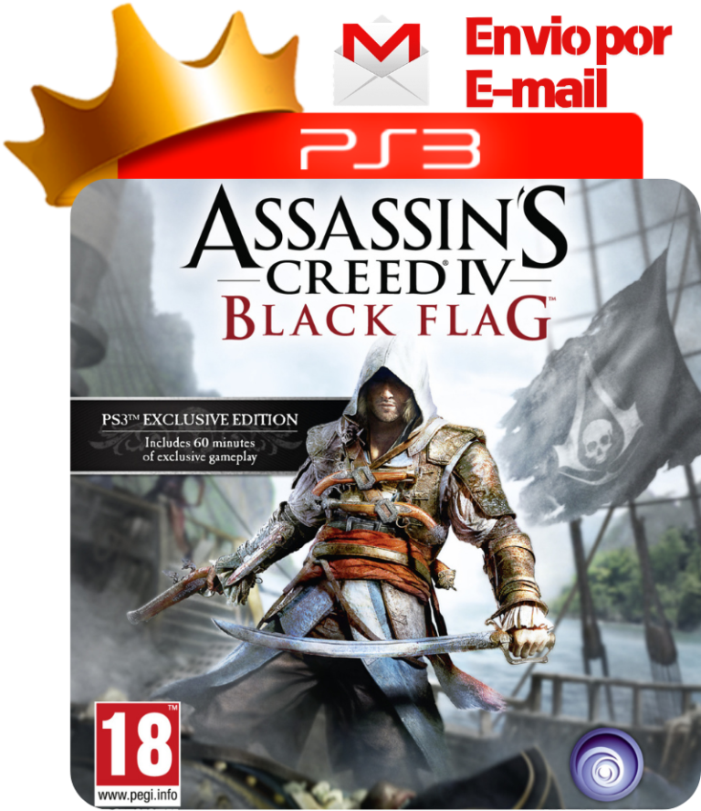 Capa de Assassin's Creed IV: Black Flag para PS3 — O Rei dos Games