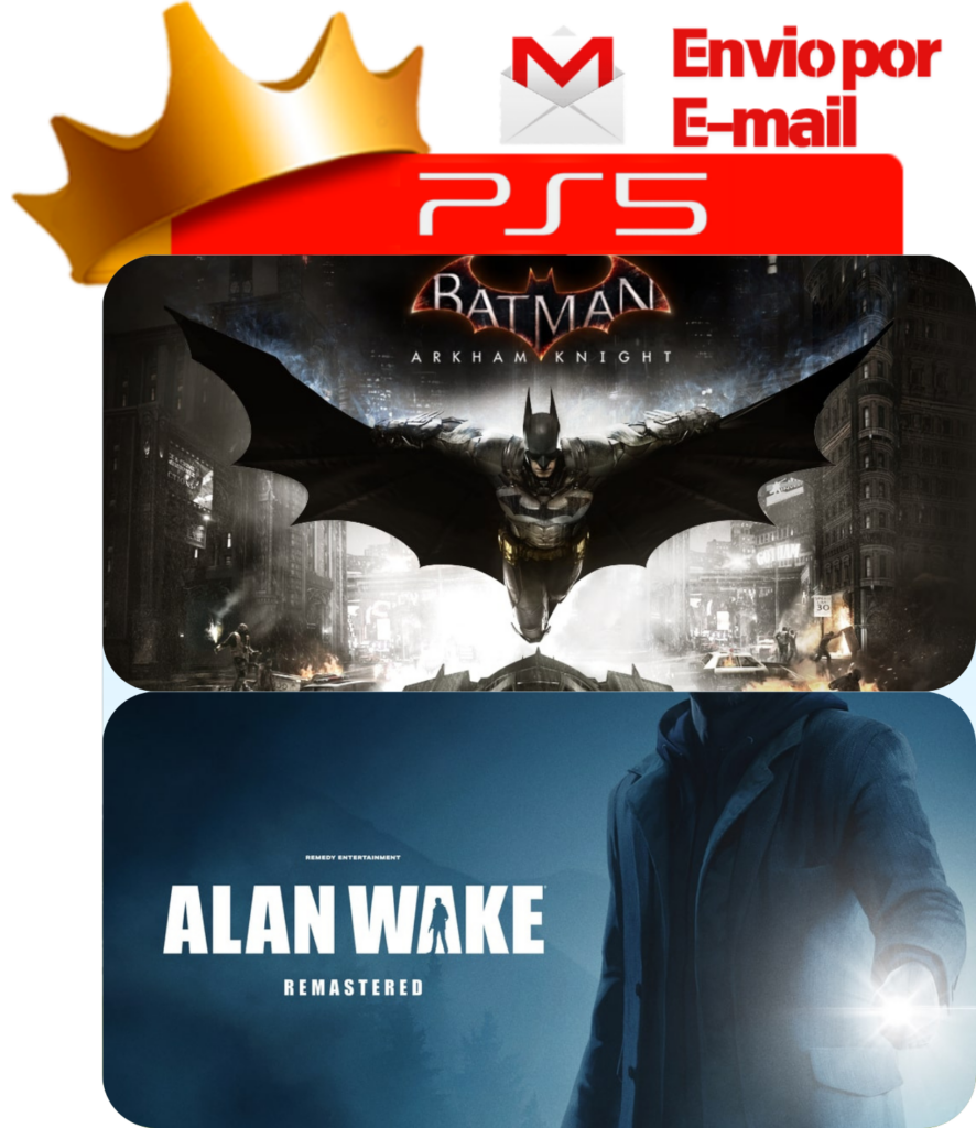 Capa Batman: Arkham Knight + Alan Wake Remastered para PS5 - O Rei dos Games