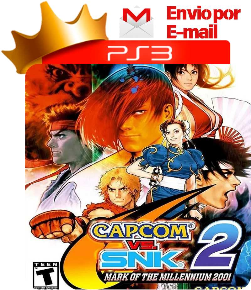 Capa de Capcom vs. SNK 2 para PS3 — O Rei dos Games