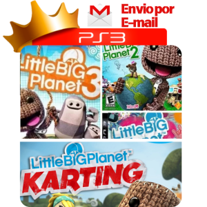 Capa de LittleBigPlanet 1, 2, 3 e Karting para PS3 — O Rei dos Games