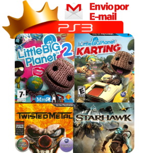 Capa de LittleBigPlanet 2, Karting, Twisted Metal e Starhawk para PS3 — O Rei dos Games