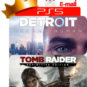 Capa Detroit: Become Human + Tomb Raider: Definitive Edition para PS5 - O Rei dos Games
