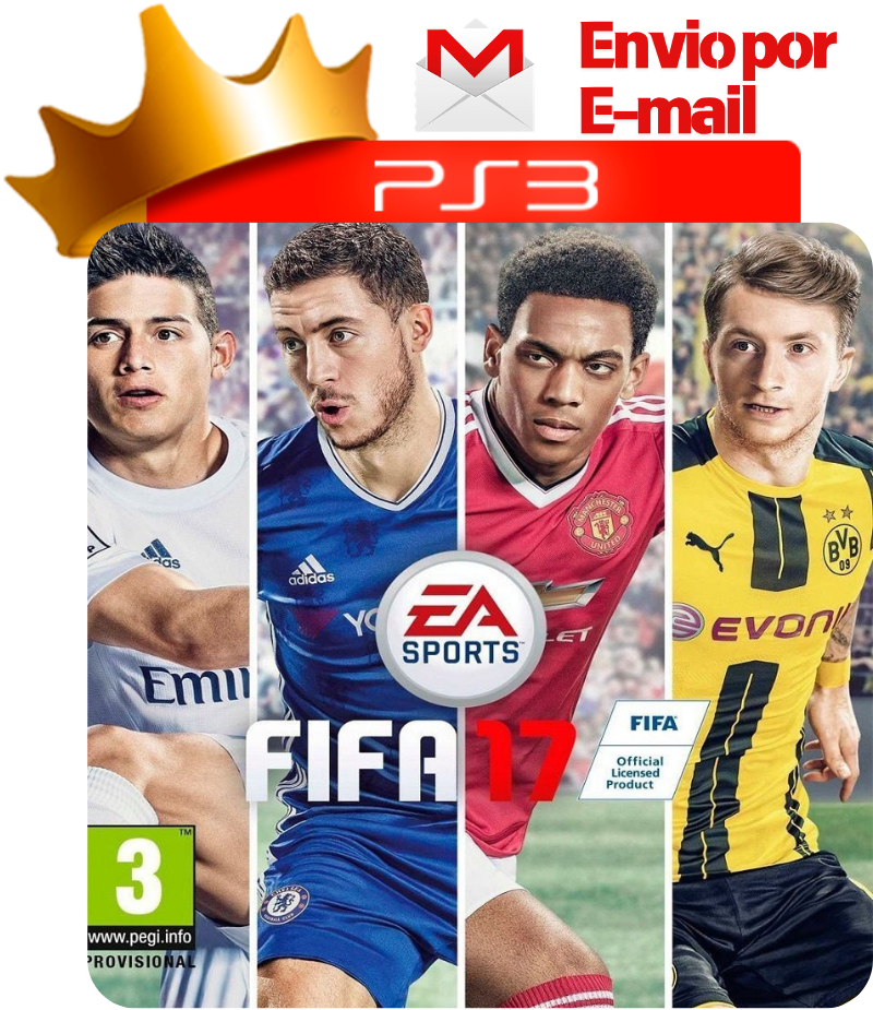 Capa de FIFA 17 para PS3 — O Rei dos Games