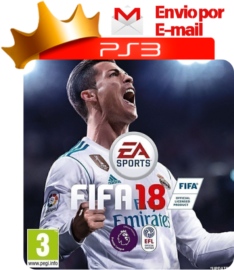 Capa de FIFA 18 para PS3 — O Rei dos Games