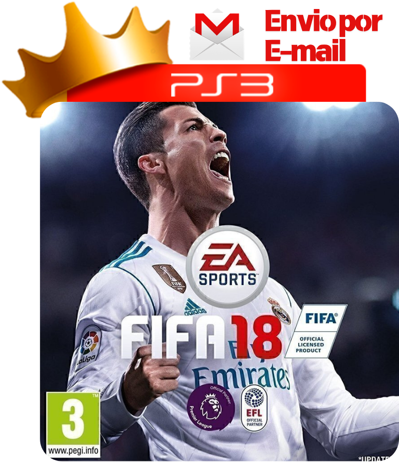 Capa de FIFA 18 para PS3 — O Rei dos Games