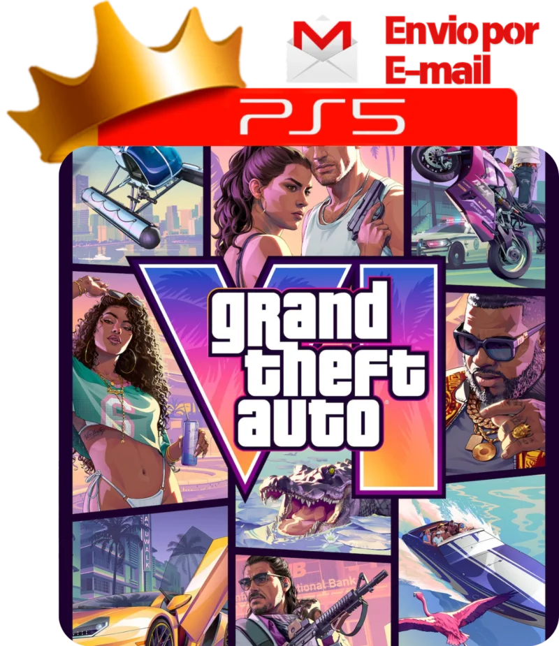 Capa GTA 6 Standard Edition para PS5 - O Rei dos Games