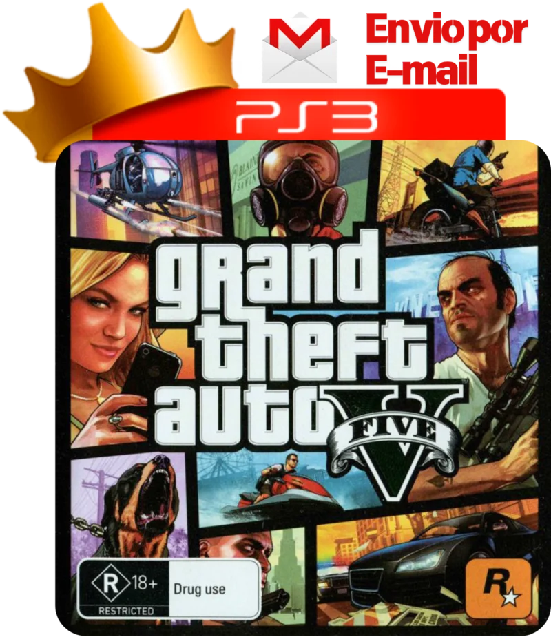 Capa de Grand Theft Auto V para PS3 — O Rei dos Games