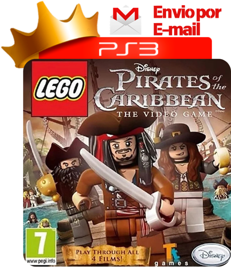 Capa de LEGO Pirates of the Caribbean para PS3 — O Rei dos Games