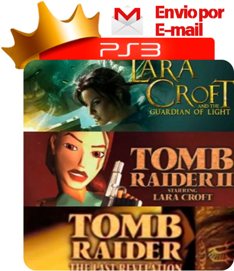Capa de Lara Croft and the Guardian of Light, Tomb Raider II e The Last Revelation para PS3 — O Rei dos Games