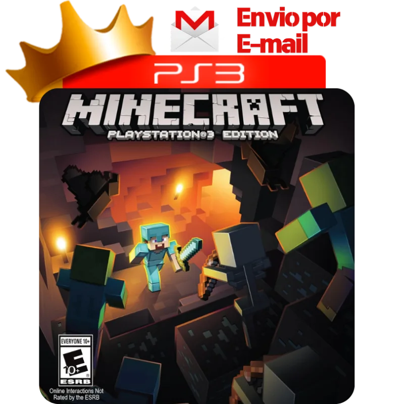 Capa de Minecraft para PS3 — O Rei dos Games