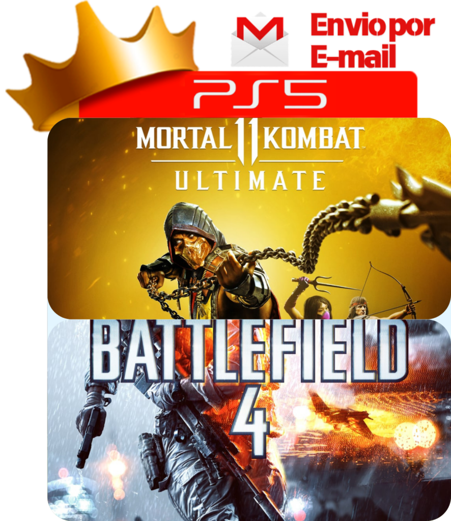 Capa Mortal Kombat 11 Ultimate + Battlefield 4 para PS5 - O Rei dos Games