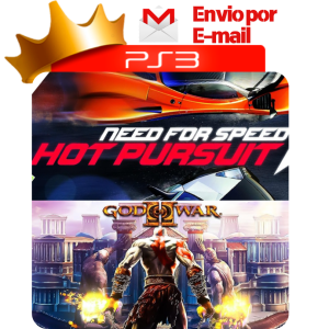 Capa de Need for Speed: Hot Pursuit e God of War II para PS3 — O Rei dos Games