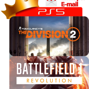 Capa The Division 2 + Battlefield 1 Revolution para PS5 - O Rei dos Games