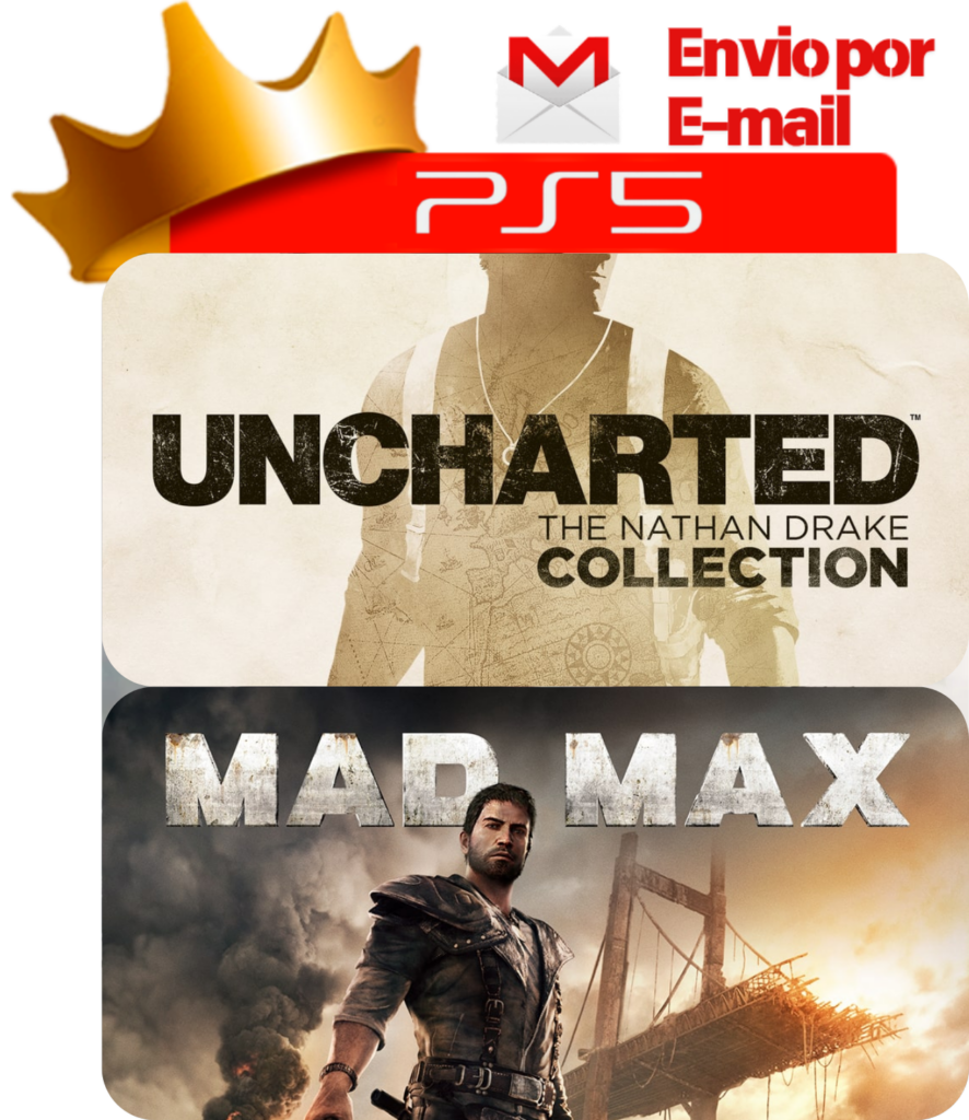 Capa Uncharted: The Nathan Drake Collection + Mad Max para PS5 - O Rei dos Games