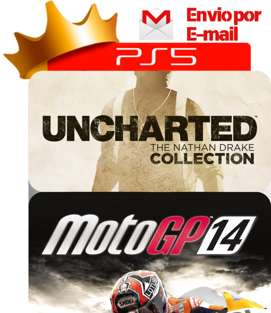 Capa Uncharted: The Nathan Drake Collection + MotoGP 14 para PS5 - O Rei dos Games