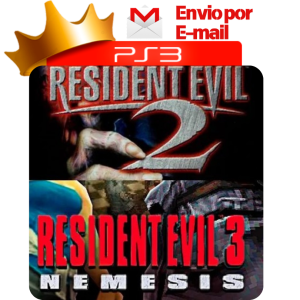 Capa de Resident Evil 2 e Resident Evil 3: Nemesis clássicos para PS3 — O Rei dos Games