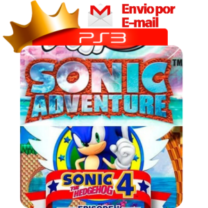 Capa de Sonic the Hedgehog 4: Episode I e Sonic Adventure para PS3 — O Rei dos Games