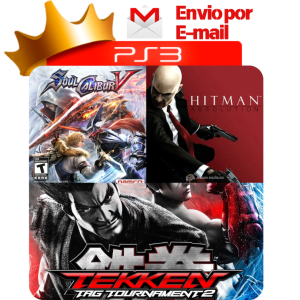 Capa de Tekken Tag Tournament 2, Soulcalibur V e Hitman Absolution para PS3 — O Rei dos Games