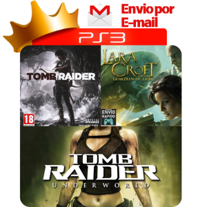 Capa de Tomb Raider Underworld, Tomb Raider e Lara Croft and the Guardian of Light para PS3 — O Rei dos Games