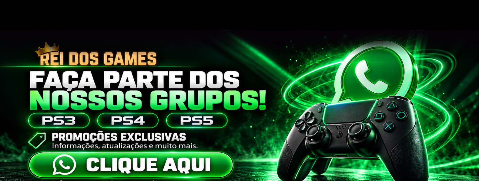 Grupos Rei dos Games para PS3, PS4 e PS5 — promoções exclusivas