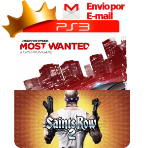 Capa de Need for Speed: Most Wanted e Saints Row 2 para PS3 — O Rei dos Games