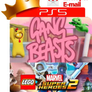 Capa Gang Beasts + LEGO Marvel Super Heroes 2 para PS5 - O Rei dos Games