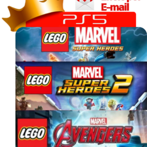 Capa LEGO Marvel Super Heroes + LEGO Marvel Super Heroes 2 + LEGO Marvel's Avengers para PS5 - O Rei dos Games