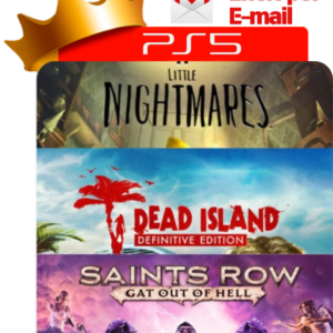 Capa Little Nightmares + Dead Island Definitive Edition + Saints Row: Gat Out of Hell para PS5 - O Rei dos Games