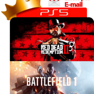 Capa Red Dead Redemption 2 + Battlefield 1 para PS5 - O Rei dos Games