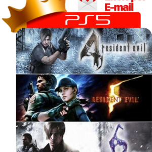Capa Resident Evil 4 + Resident Evil 5 + Resident Evil 6 para PS5 - O Rei dos Games