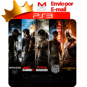 Combo Watch Dogs + Just Cause 2 + Tomb Raider + Sleeping Dogs + God of War: Origins Collection para PS3 - O Rei dos Games