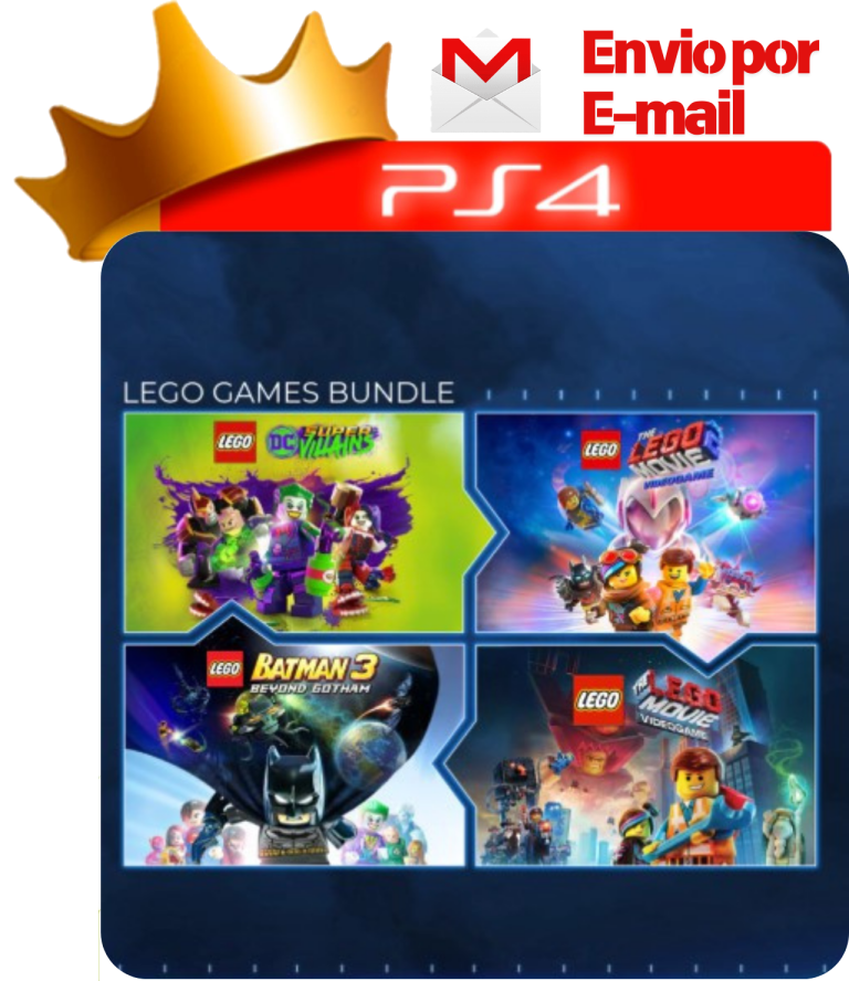 LEGO DC Super-Vilões + LEGO Movie 2 + LEGO Batman 3 + LEGO Movie para PS4 - O Rei dos Games