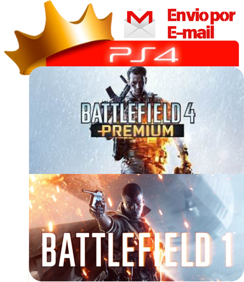 Battlefield 4 Premium + Battlefield 1 para PS4 - O Rei dos Games