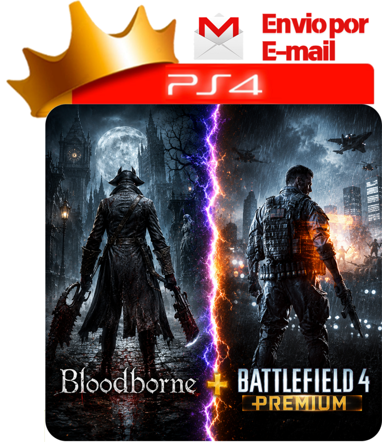 Bloodborne + Battlefield 4 Premium para PS4 - O Rei dos Games