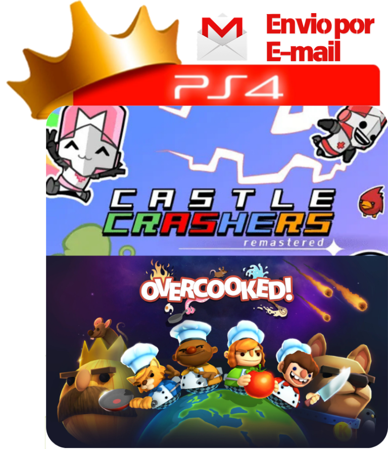 Castle Crashers Remastered + Overcooked para PS4 - O Rei dos Games