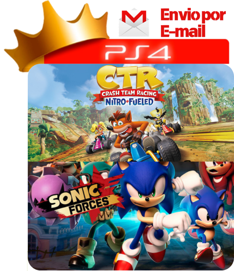 Crash Team Racing + Sonic Forces para PS4 - O Rei dos Games