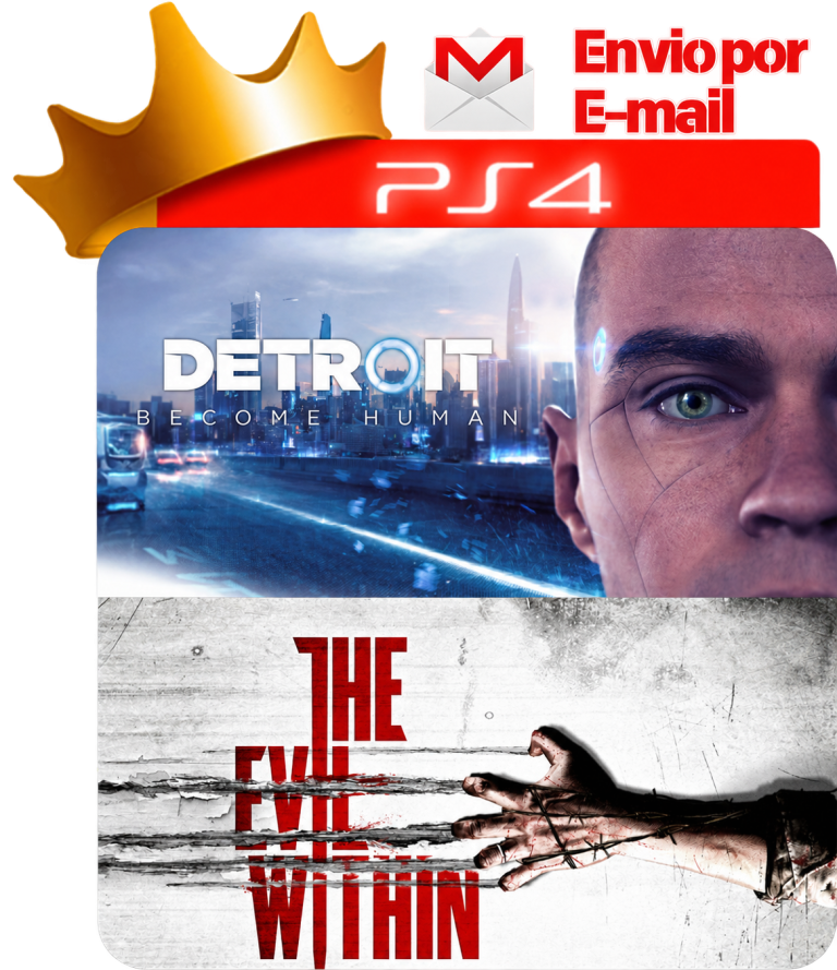 Detroit: Become Human + The Evil Within para PS4 - O Rei dos Games